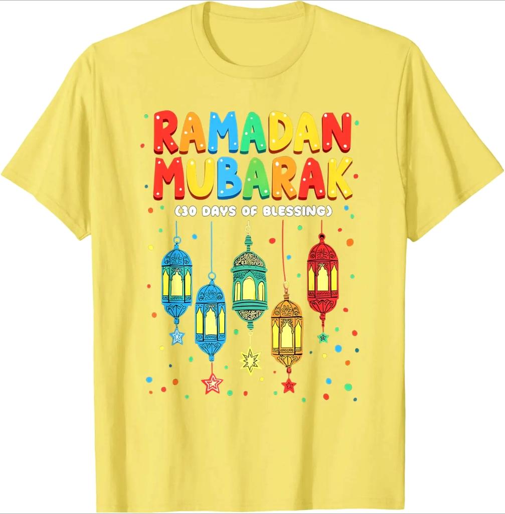Ramadan Mubarak 30 Days of Blessing Graphic Tee Breathable Women TShirt Casual Trip Wear Harajuku Summer Fashion Y2k Tee Tops