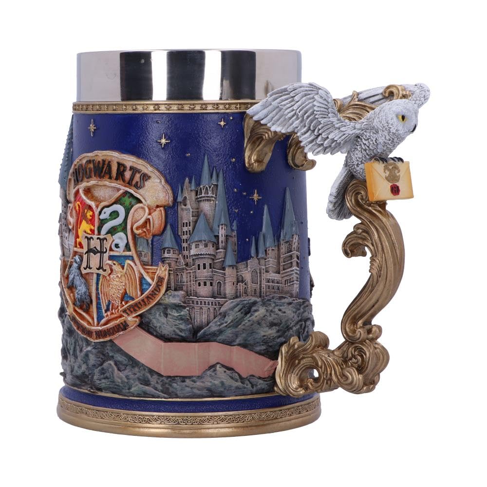 Nemesis Now Harry Potter Collectible Tankard Domestic Stainless Steel Beer Mug Hogwarts 15.5cm [Authorized Distributor]