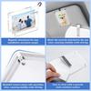 1797 2 Pack Car Sun Visor Photo Holders Picture Frame Clip Magnetic Acrylic Display Horizontal Vertical fit Wallet Size Photos 3.5 x 2.4 inch