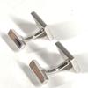 Louis Vuitton Damier Logo Cufflinks Accessories Cuffs AG925 Silver