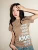 OAFISH Lettering T-Shirt, Brown