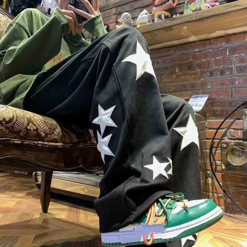 M-8XL Mărime mare, primăvară și vară, pantaloni de sport americani la modă, pantaloni largi, sport, drepți, pentru bărbați