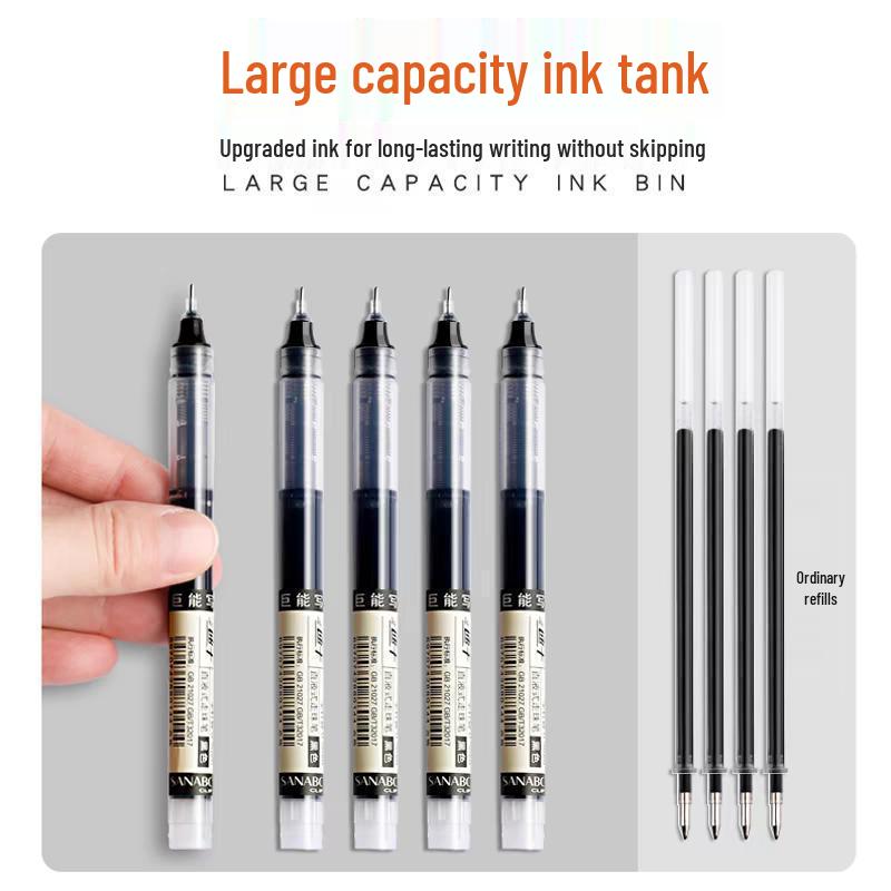 Snabbtorkande Svart Gel-Rullpenna 0,5 mm för Prov & Kontorsbruk