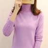 Women Sweater Turtleneck Pullovers Autumn Winter Sweaters New Long Sleeve Thick Warm Female Sweater Khaki