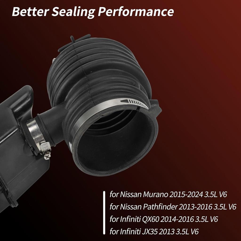 Engine Air Intake Hose No.16576-3JA0A for Nissan Murano 2015-2024 3.5L V6 for Nissan Pathfinder 2013-2016 for Infiniti QX60 2014-2016 3.5L V6 for