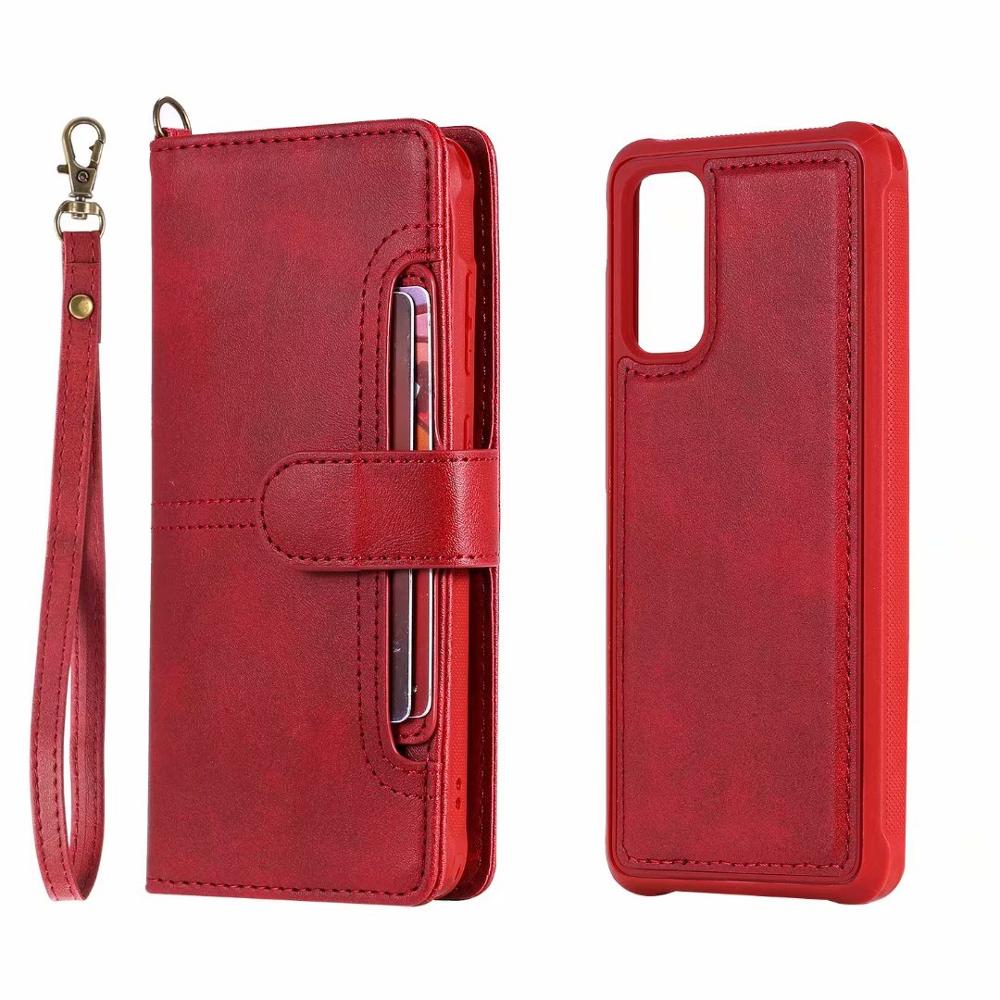 Flip Wallet Detachable Leather Case for Samsung S22 Ultra S21 S20 FE Note20 S10 S9 S8 Plus Note10 9 8 Magnetic Stand Phone Cover