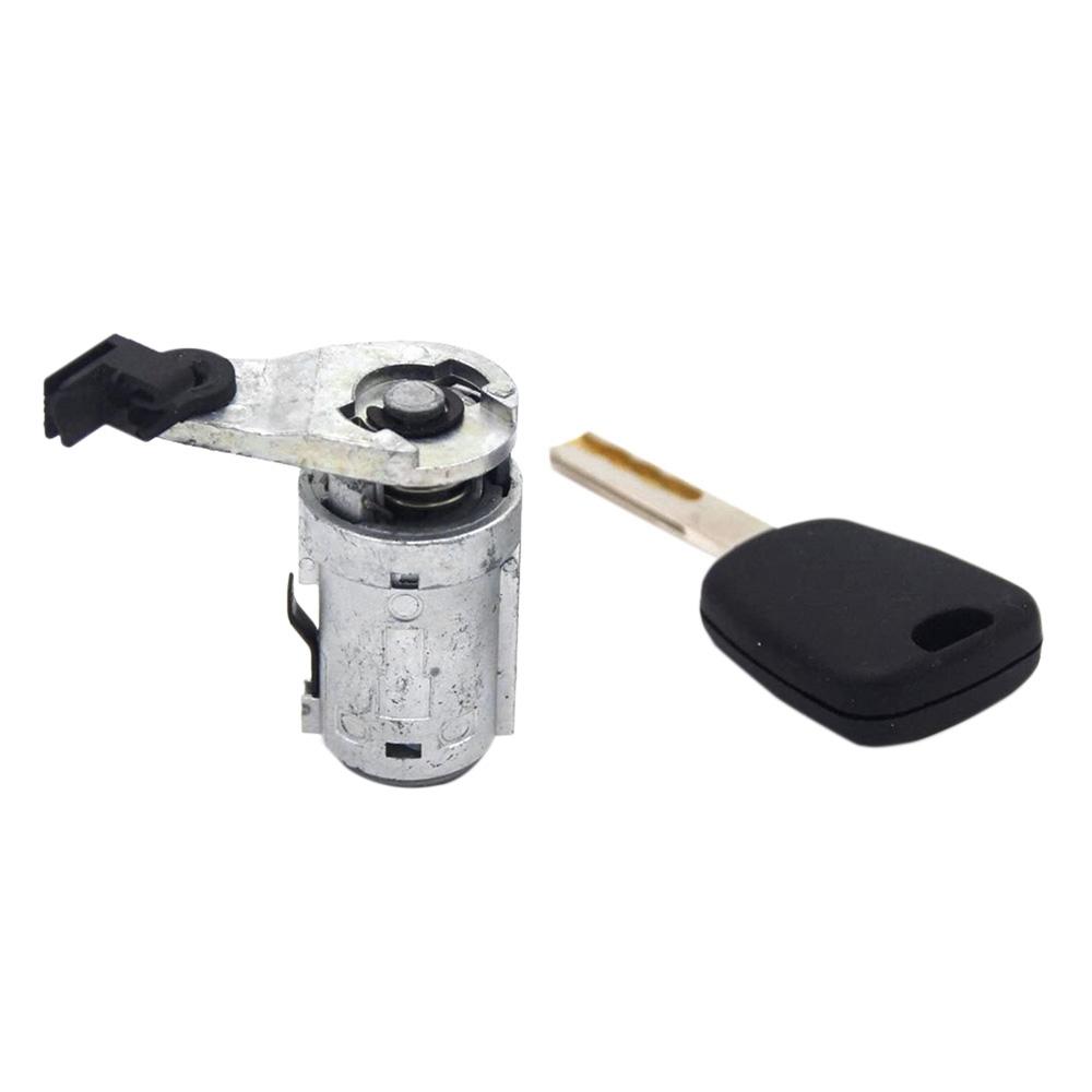 Замок зажигания передней двери автомобиля, замок двери, личинка замка зажигания с ключами для нового 307 black  silver