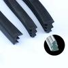 1/3/5/10M Door And Window Sealing Strip Aluminum Windproof Alloy Fixed Glass Gap Three T Type Fill The Card Slot Rubber Strips