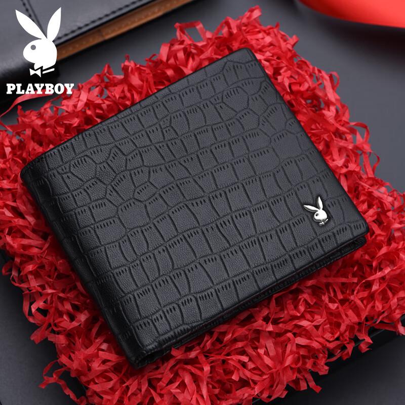 PLAYBOY Men's Genuine Leather Bi-fold Wallet