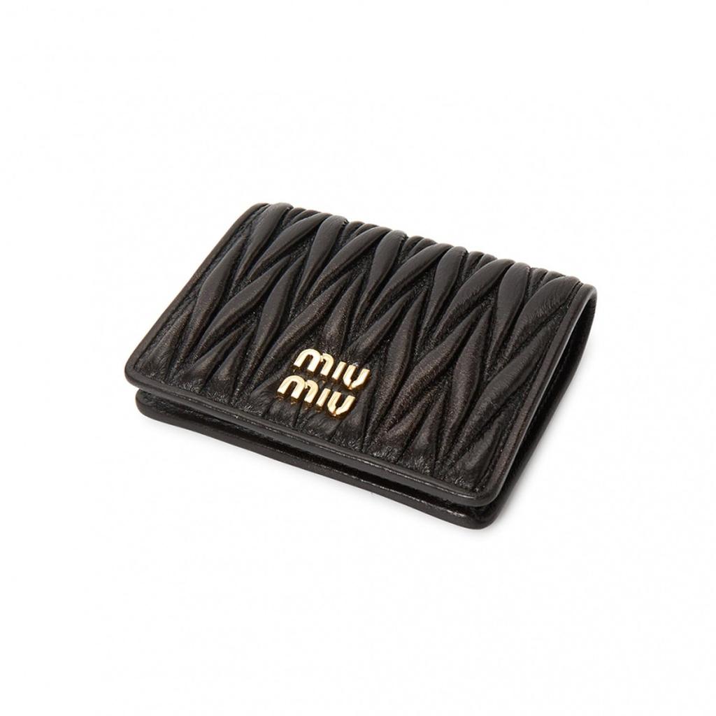 MIU MIU Matelassé Women's Bi-fold Wallet 5MV204 AF6Q F0201