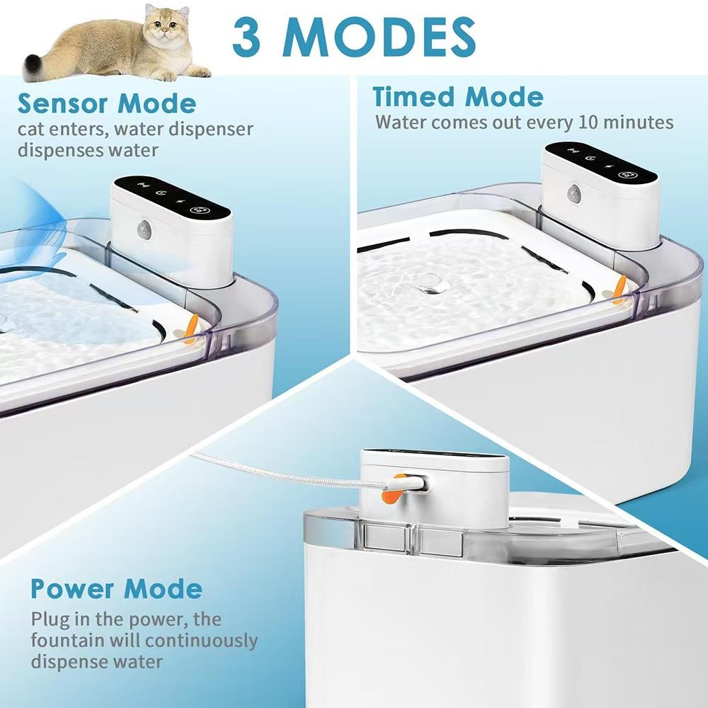 Pet Smart Water Dispenser Wireless Automatic Induction Cat Water Dispenser Non-plug in Water Feeder Dog Accessories Pet Items