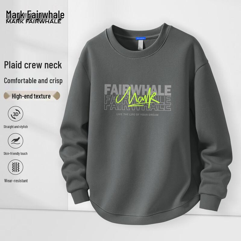 Mark Fairwhale Men's Letter Graphic Crewneck Sweatshirt