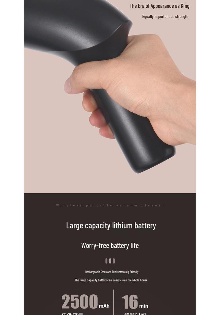 Dual-Use Portable Wireless Vacuum Cleaner for Home, Car, and Windows