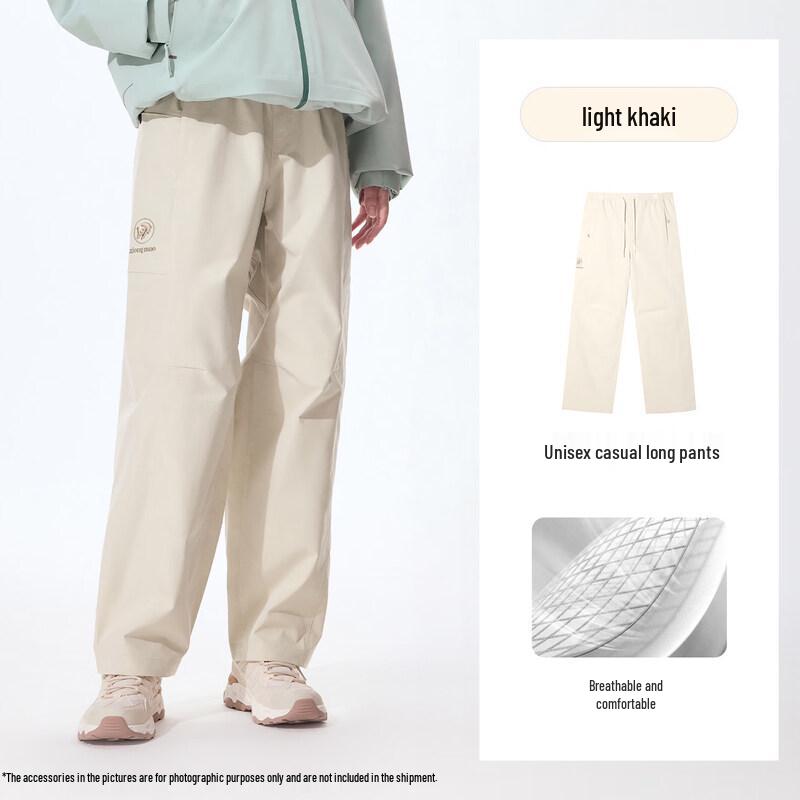 Camel Unisex Panda Series Water-Repellent Loose Fit Cargo Pants S