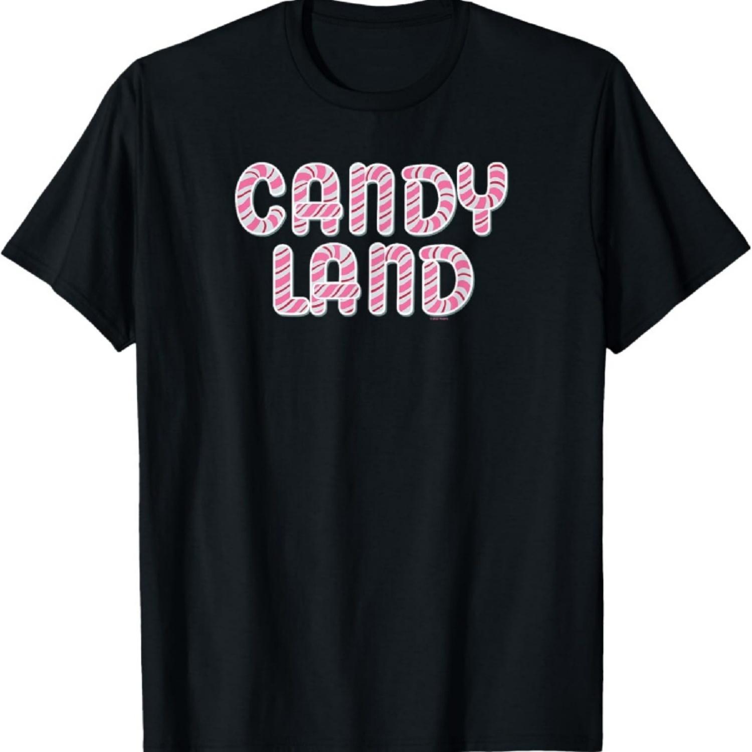 

Candyland Candy Land Official Game T-Shirt - Unisex - Black - Small - Short Sleeve - Classic Fit - Retro Casual - Cotton, Polyester Blend XXXXXL чорний