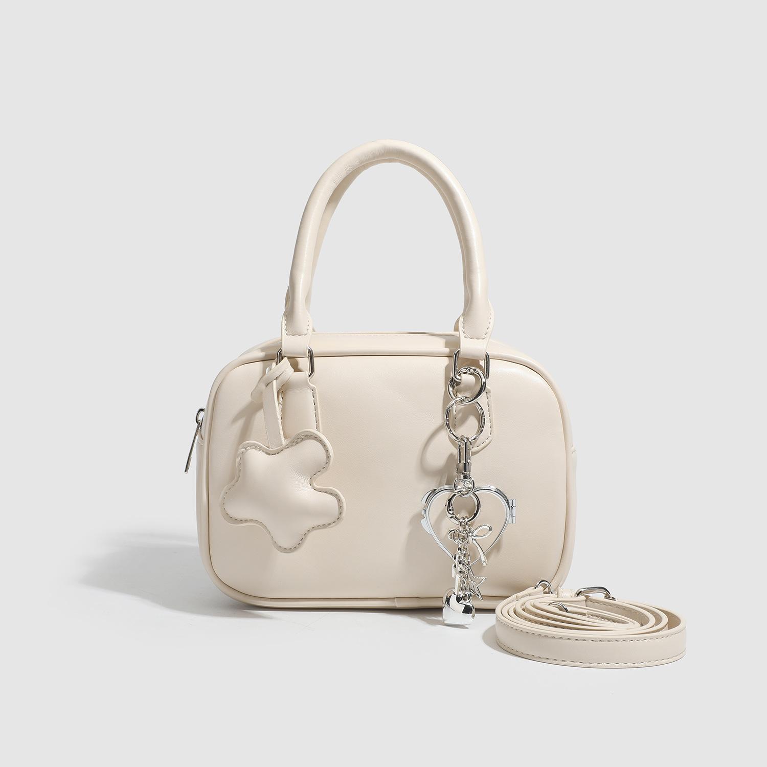 

2025 весна и лето новая ретро сумка-тоут сумка на плечо кроссбоди сумка-боулинг нишевый дизайн женская