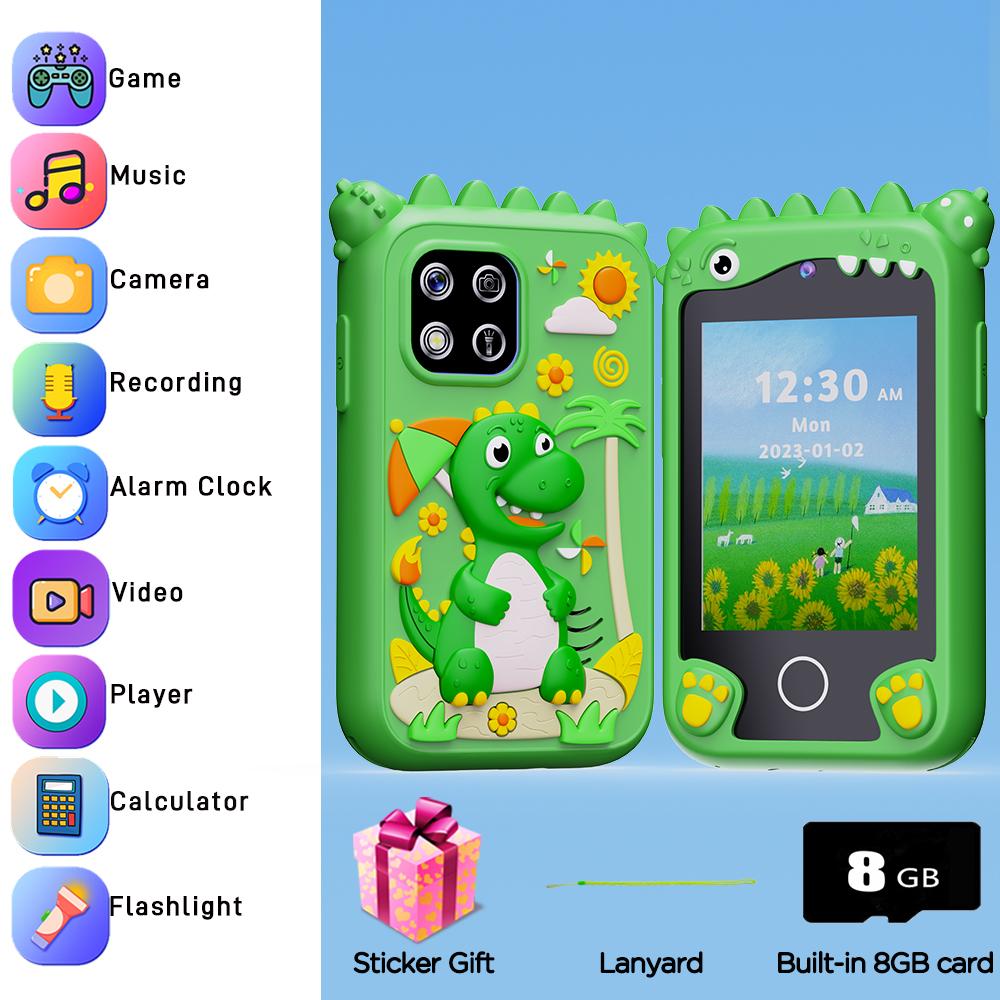 Children Phone Camera Toys Mp3 Music Player 20 Puzzle Games Tooddler Leaning Toys for Girls Boys Birthday Gifts With 8G