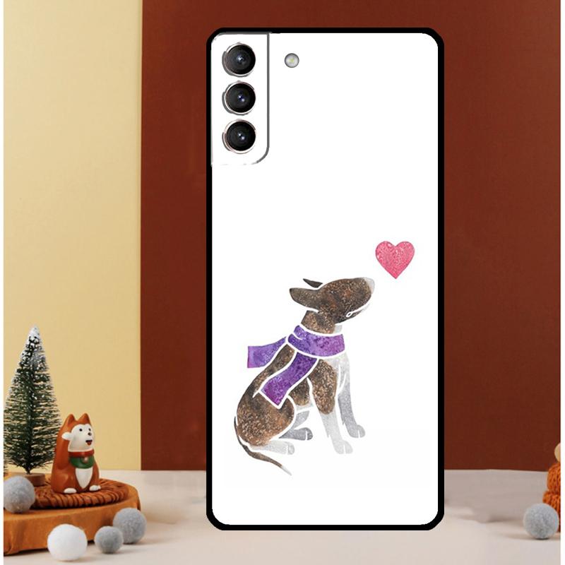 English Bull Terrier Dog Case For Samsung Galaxy S24 Ultra S23 S22 S21 S20 FE Note 20 S8 S9 S10 Note 10 Plus Cover