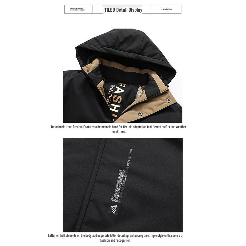 JEEP SPIRIT Men's Hooded Winter Cotton Jacket