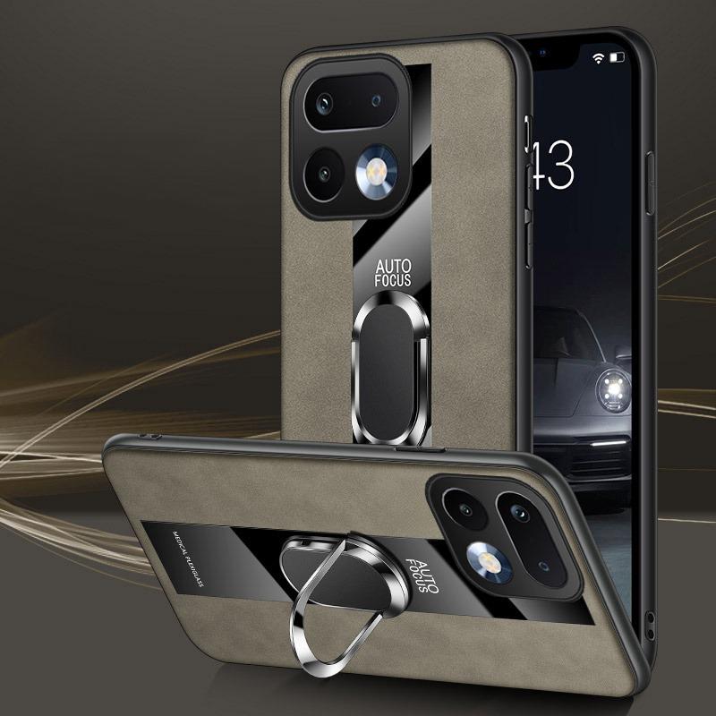For Realme 16 Pro Case Business Magnetic Ring Holder Shockproof sheepskin Leather Soft Silicone Fashion for Realme 16 Pro Plus Back Cover