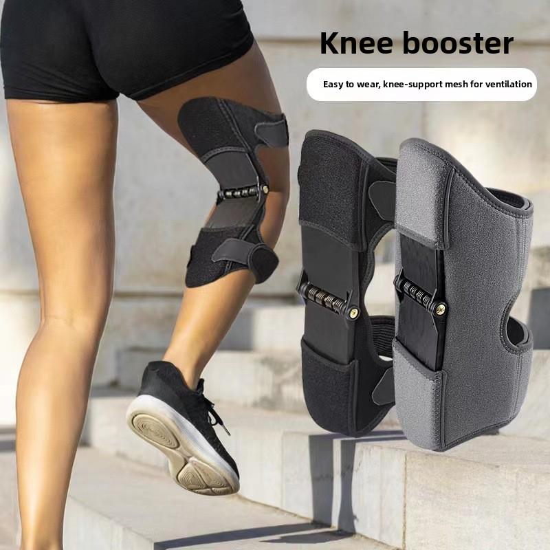 Quad-Spring Knee Support Brace – Shock-Absorbing Design for Hiking/Running, Patella Stabilizer &Joint Comfort for Active Seniors