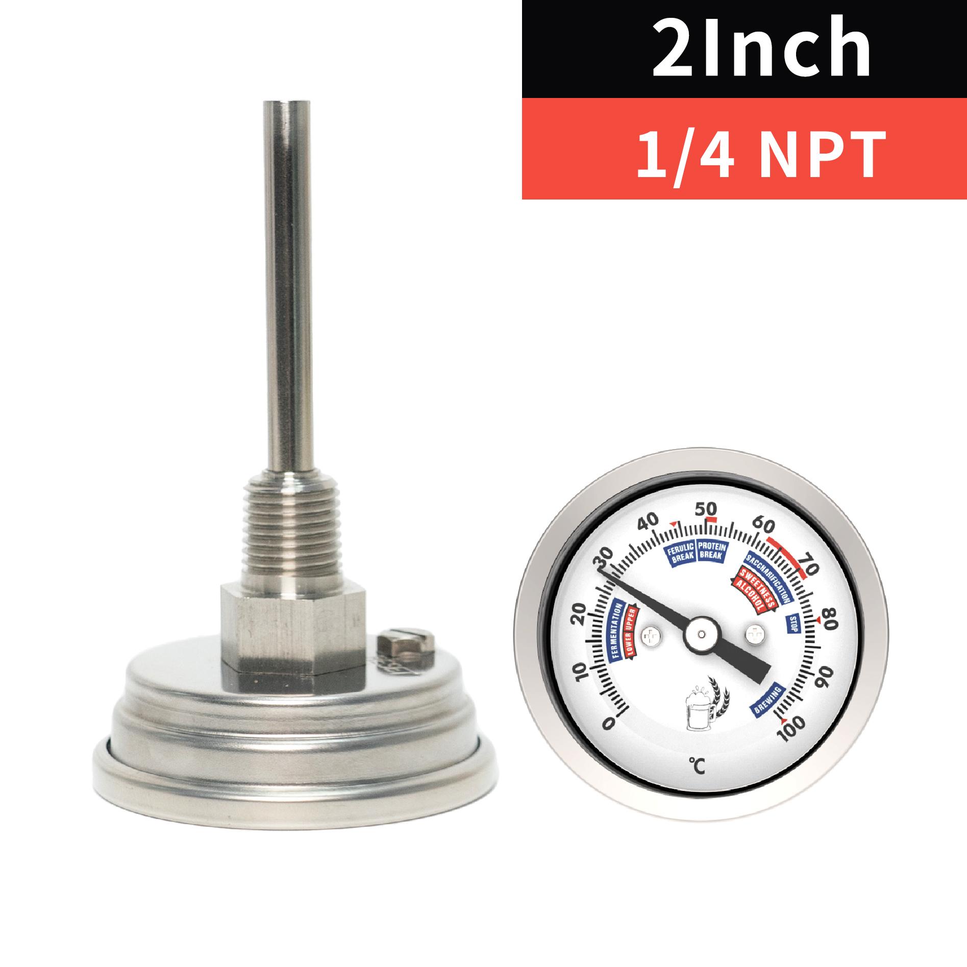 

Биметаллический зондовый термометр с циферблатом из нержавеющей стали для бытового бойлера, для приготовления дистиллированной воды, для спиртового термометра, аксессуары