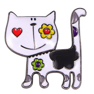 Charmante Brosche mit Cartoon-Katze, süße Dinge für Frauen, Unisex, schöner Schmuck, Tier-Broschen für Damenbekleidung