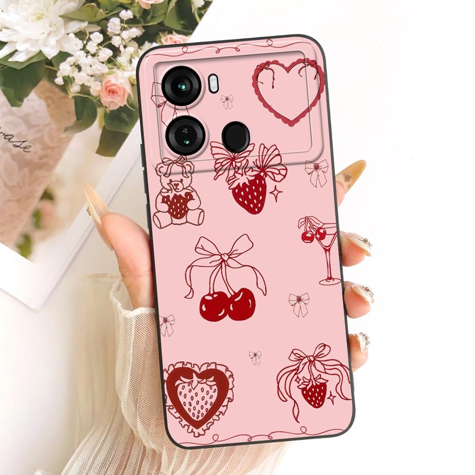 For Itel P40 Plus Case P683L Luxury Candy Painted Cover Soft TPU Matte Phone Case For Itel P40 P 40 ItelP40 P40+ Back Cover Bags