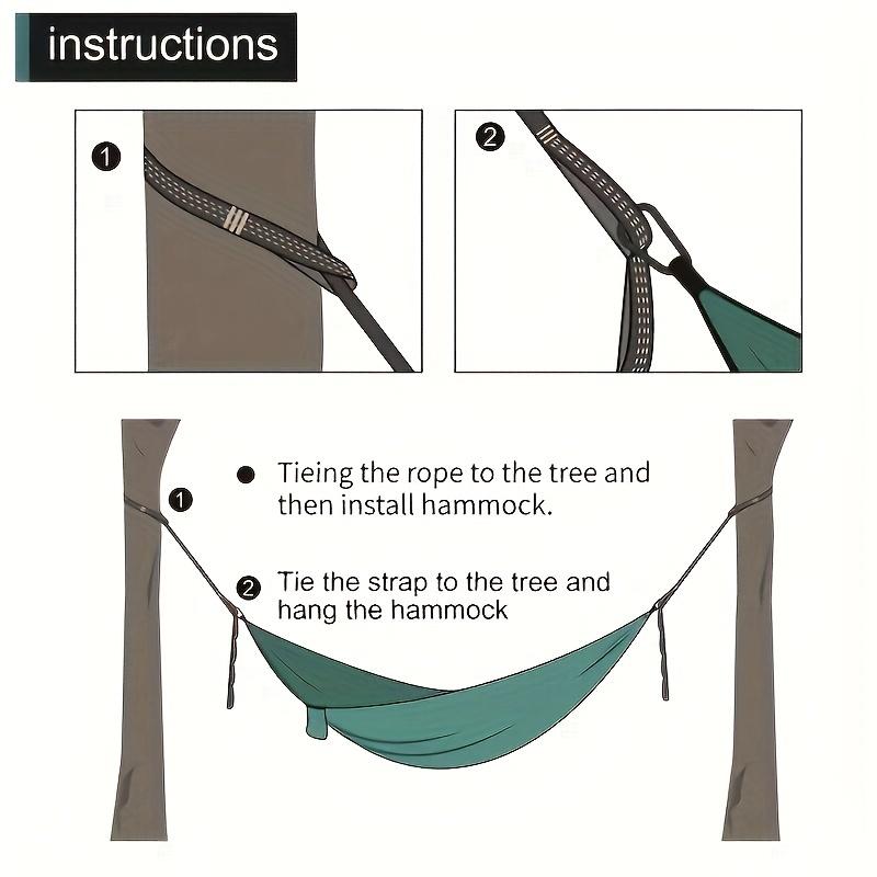 2pcs Heavy Duty Hammock Straps with Load Bearing Rope for Camping, Hiking, and Outdoor Swing Hanging