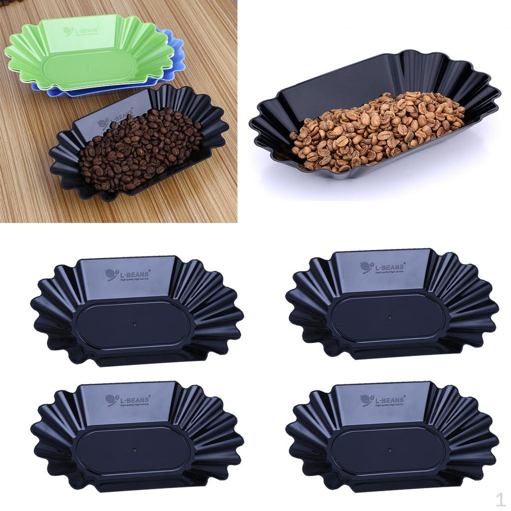 

4 Пластиковые тарелки Поднос для подачи закусок Дегустация кофе в зернах Черный