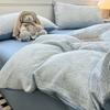 Luxury Style Cotton Flannel Duvet Cover 150x200cm Single All-season Thickened Jacquard Bedding