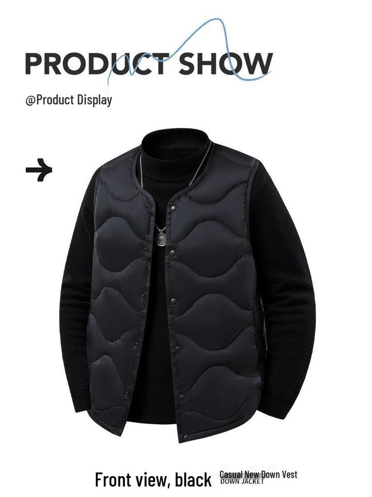 Big Brand Men's Versatile Fashion Down Vest - Autumn 2025 Collection