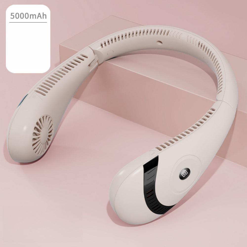 New Neckband Fan Foldable Summer Air Cooling Usb Rechargeable Bladeless Silent Neckband Fan for Sports Running ZH