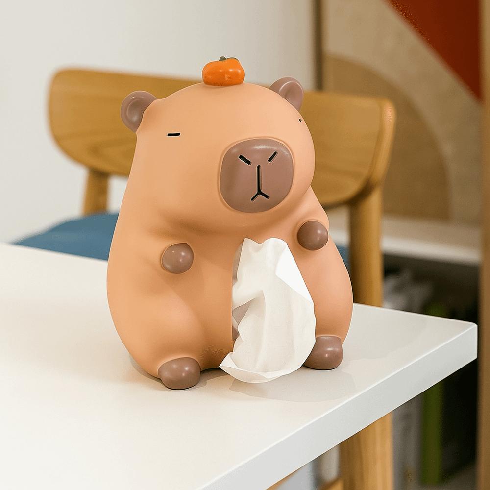 Decorative Capybara Tissue Box Doll Toy Capybara Napkin Holder Tissue Box Ornament  Birthday Gift