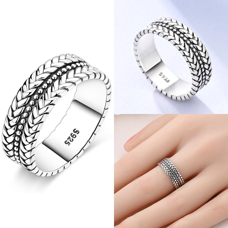 925 Silver Heart Shaped Infinite Minimalist Rings Hollow Celtic Knot Rings For Women Elegant Engagement Wedding Jewelry