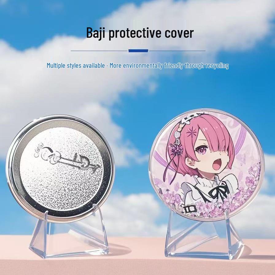 Clear Round PVC Badge Protector and Storage Sleeve