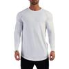 Muscleguys Autunm Running Long Sleeve T-shirts Mens Cotton Gym Clothing Slim Fit T Shirts Male Spring Bodybuilding Shirts Fitness Tees Tops