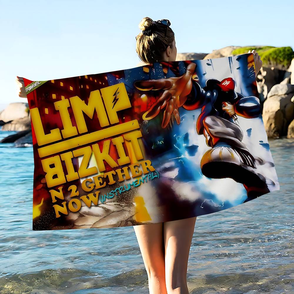 Classic Band L-Limp B-Bizkit Anime Beach Swimming Towel Soft Absorbent Washcloth Children's Gifts for Kids Travel Camping Gym