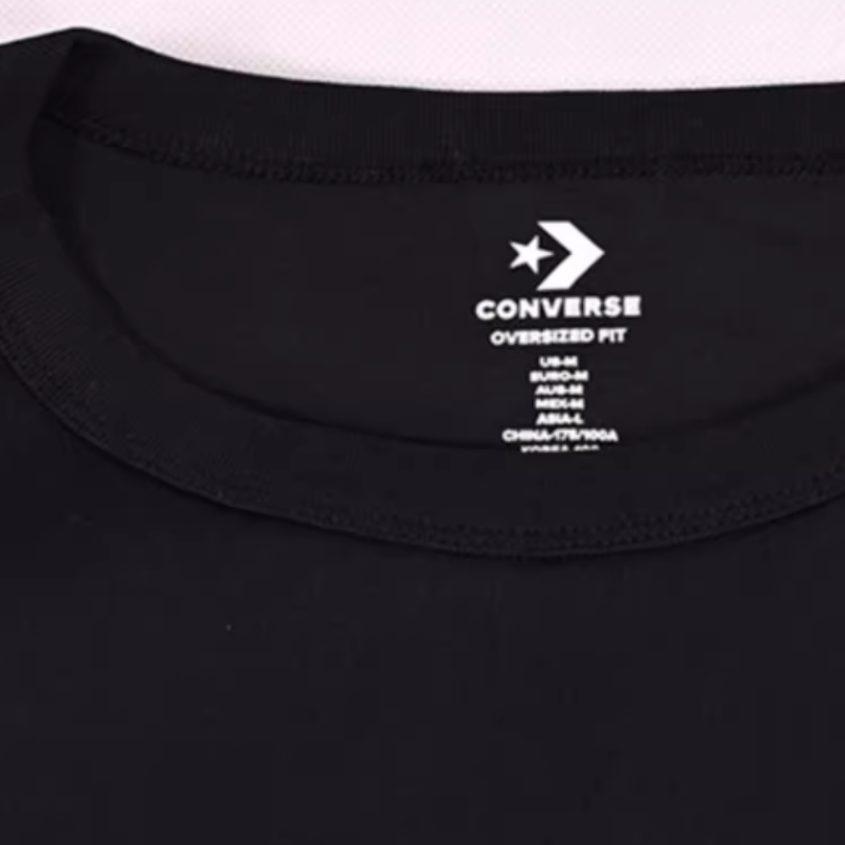 Converse City Escape T Shirts Unisex Black Crew Neck Moderate Straight Fit 10026169-A03