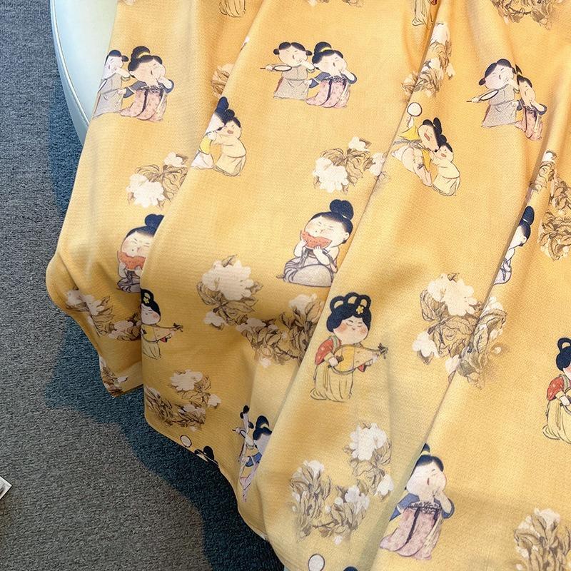 Plus-size Women's Vintage Cheongsam Dress Summer New Style Long Dress