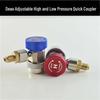 Car AC Refrigerant Charging Adapter Hose & Manifold Gauge Tool Set