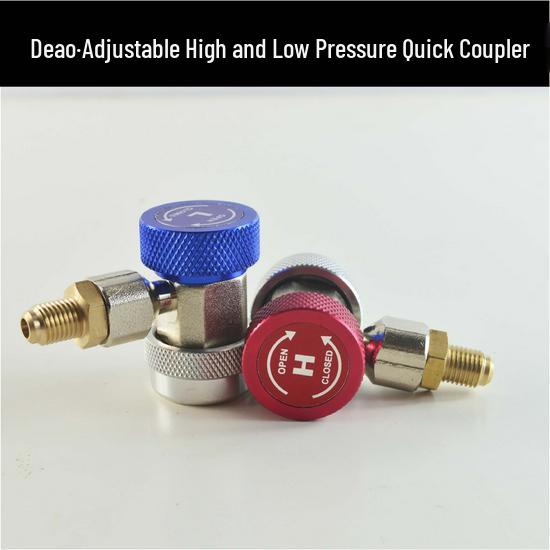 Car AC Refrigerant Charging Adapter Hose & Manifold Gauge Tool Set