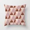 New Pink Geometric Ultra-short Velvet Pillow Case Home Sofa Cushion Pillow