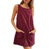 Women's Corduroy Sleeveless Vest Dress for Autumn/Winter – European & American Style Casual Wear