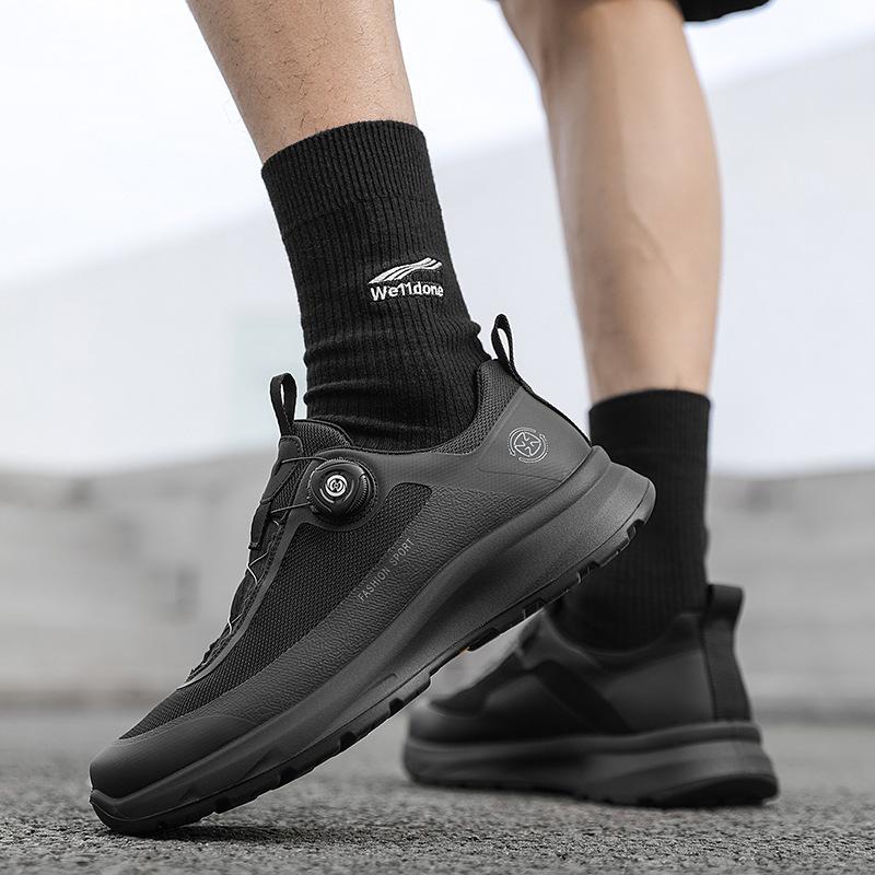 Summer mesh breathable sports casual shoes versatile outdoor business men's shoes hiking shoes off-road shoes rotating buckle shoes