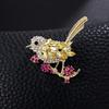 Weiman Cute Animal Multi Color Crystal Rhinestone Bird Zinc Alloy Children's Wedding Engagement Brooch Pins