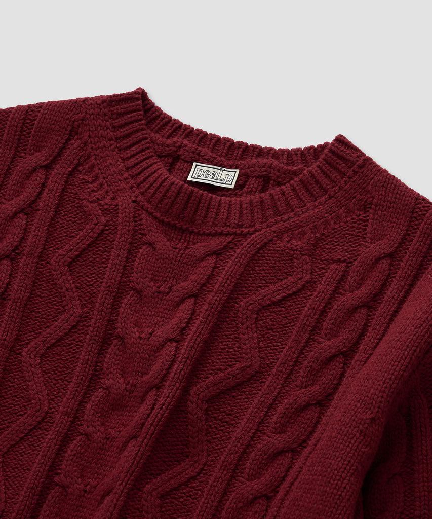 Pilpeu Cable Classic Knit 30(Deep Red)