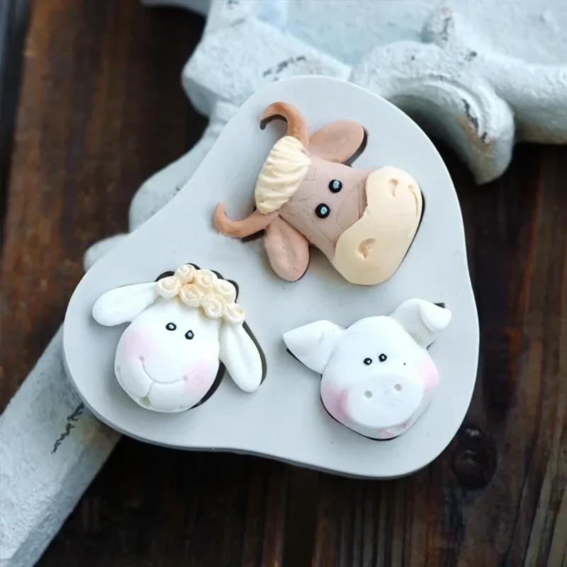 Creative Animal Style Handmade 3D Silicone Mold for Fondant Cake Decorating Sugar Cake Chocolate Mold Soap Molds Accessories