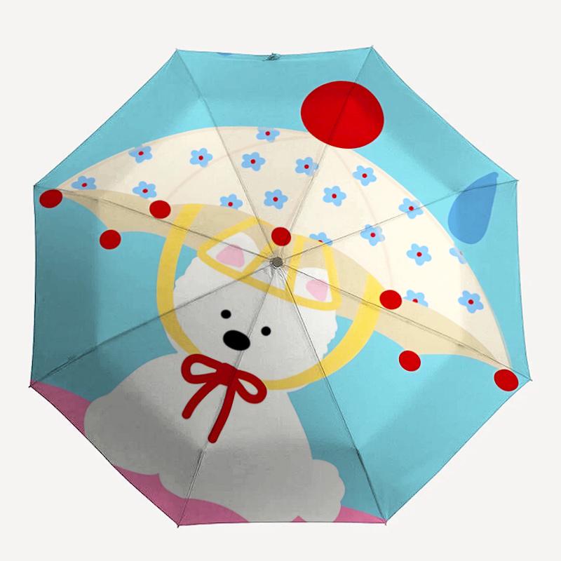 1pc Umbrella Bear One Umbrella  a Plastic Hle, Compact  Stylish, with a Vibrant Cartoon Pattern, Perfect  Home, Travel