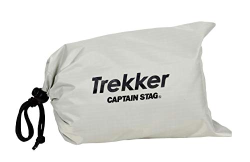 Captain Stag Rectangular Tarp, 290 x 180 cm, Tarp Only, UV Protection, 2000 mm Waterproof, for 1-2 People, Includes Bag, White, Trekker UA-1082